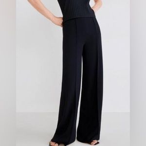 Mango black wide leg trouser size 10 new with tags NWT